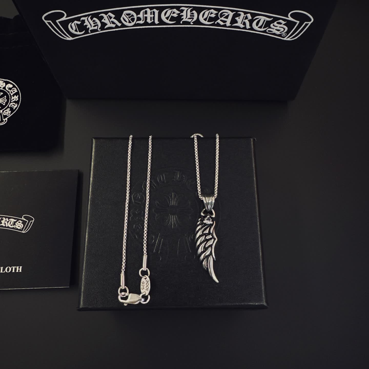 Chrome Hearts Wing Pendant Necklace Chrome Hearts Wing Pendant Necklace